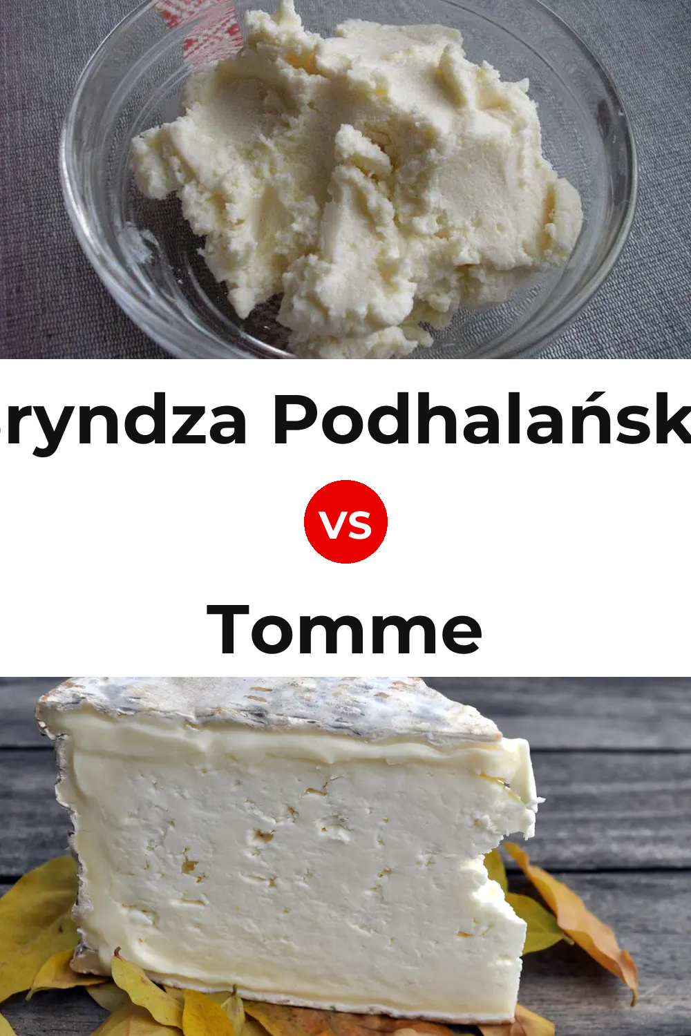 Bryndza Podhalańska Cheese vs Tomme Cheese Pinterest comparison