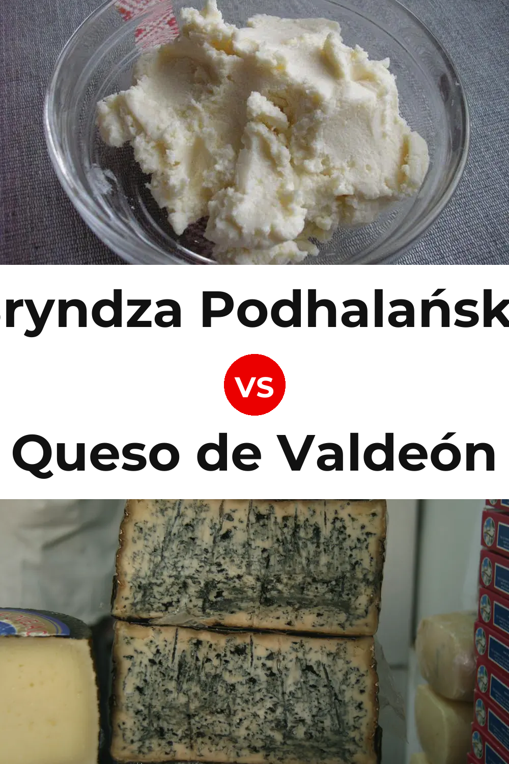 Bryndza Podhalańska Cheese vs Queso de Valdeón Pinterest comparison