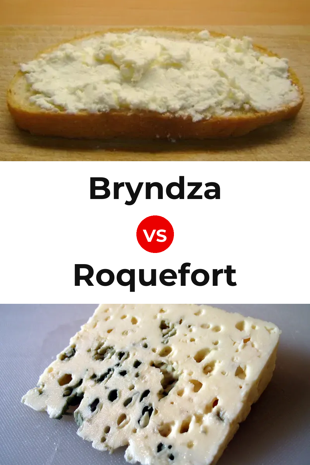 Bryndza Cheese vs Roquefort Cheese Pinterest comparison