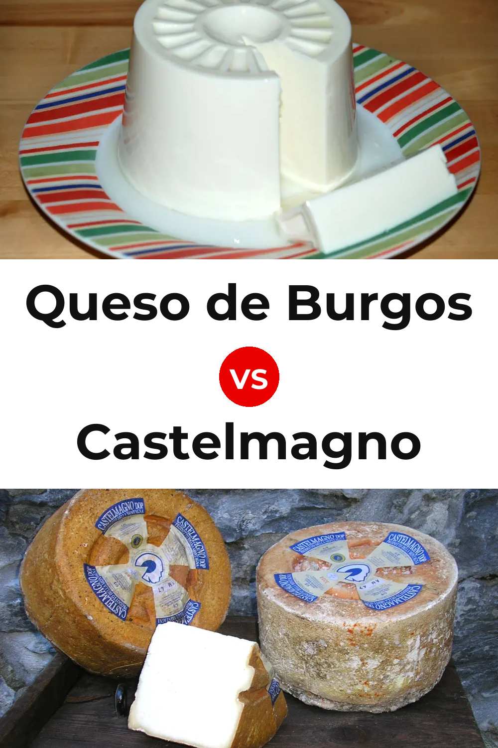 Queso de Burgos vs Castelmagno Cheese Pinterest comparison