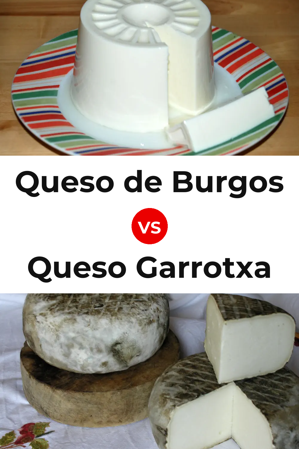 Queso de Burgos vs Queso Garrotxa Pinterest comparison