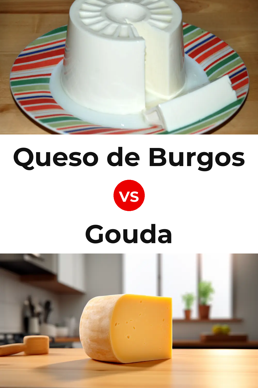 Queso de Burgos vs Gouda Cheese Pinterest comparison