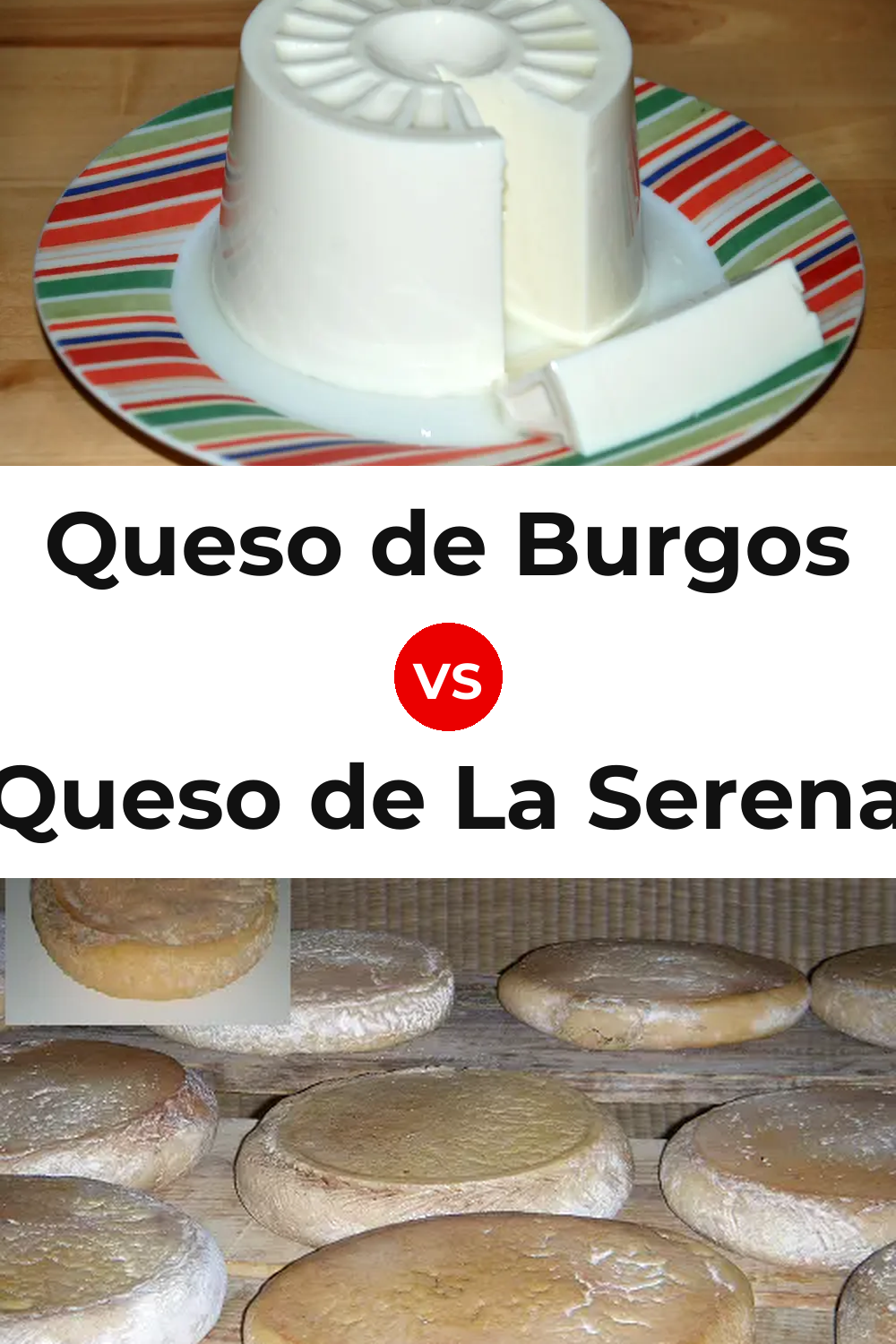 Queso de Burgos vs Queso de La Serena Pinterest comparison