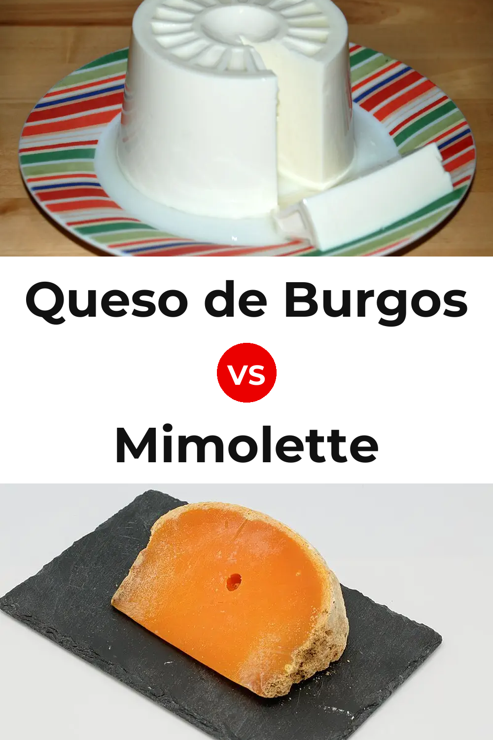 Queso de Burgos vs Mimolette Cheese Pinterest comparison