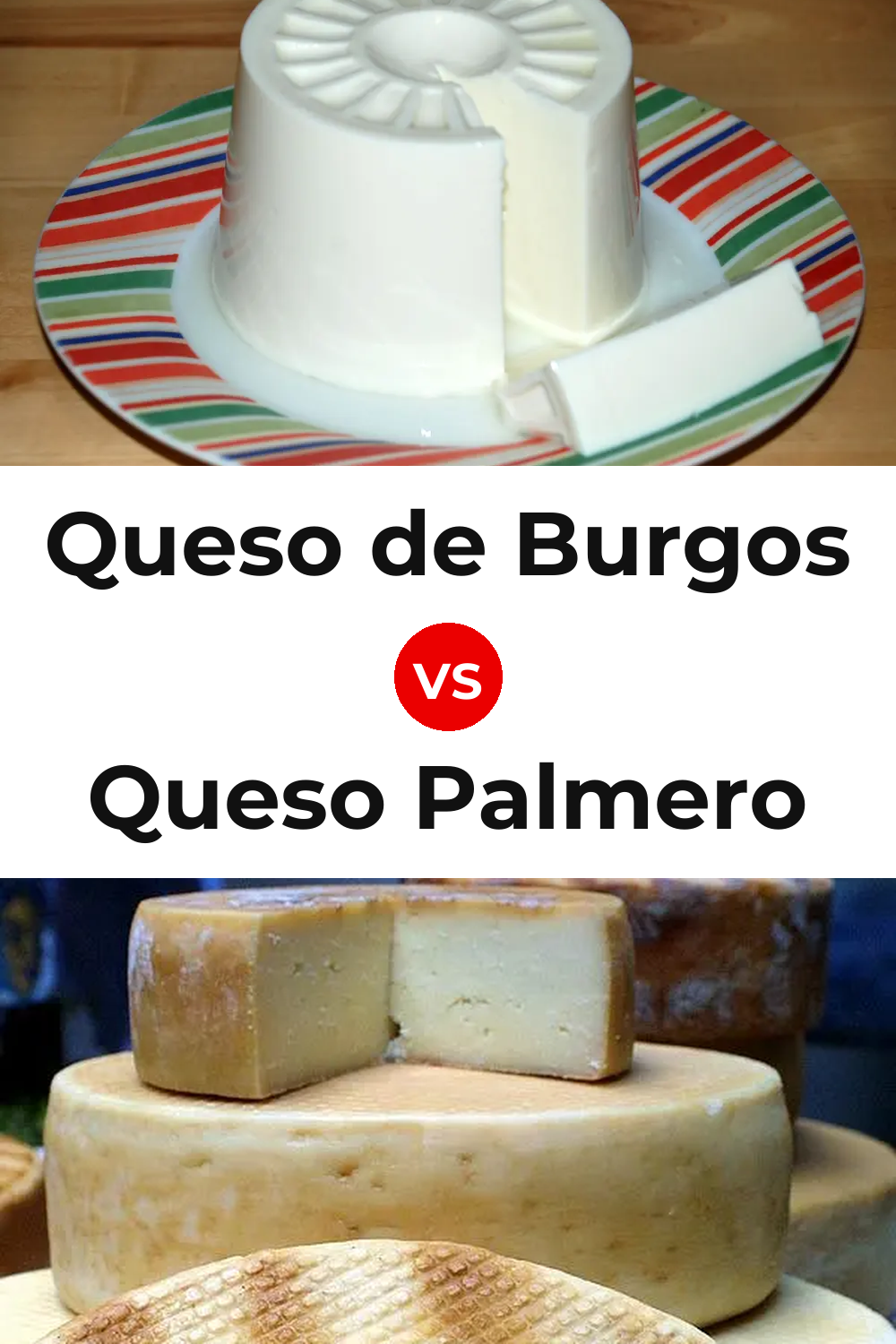 Queso de Burgos vs Queso Palmero Pinterest comparison