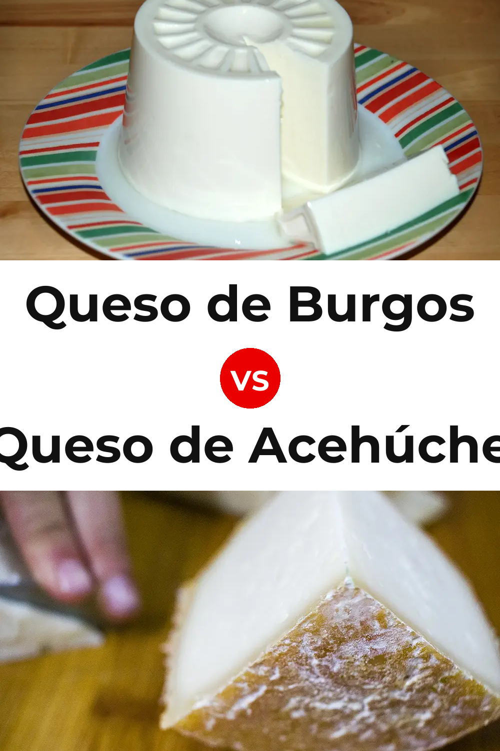Queso de Burgos vs Queso de Acehúche Pinterest comparison