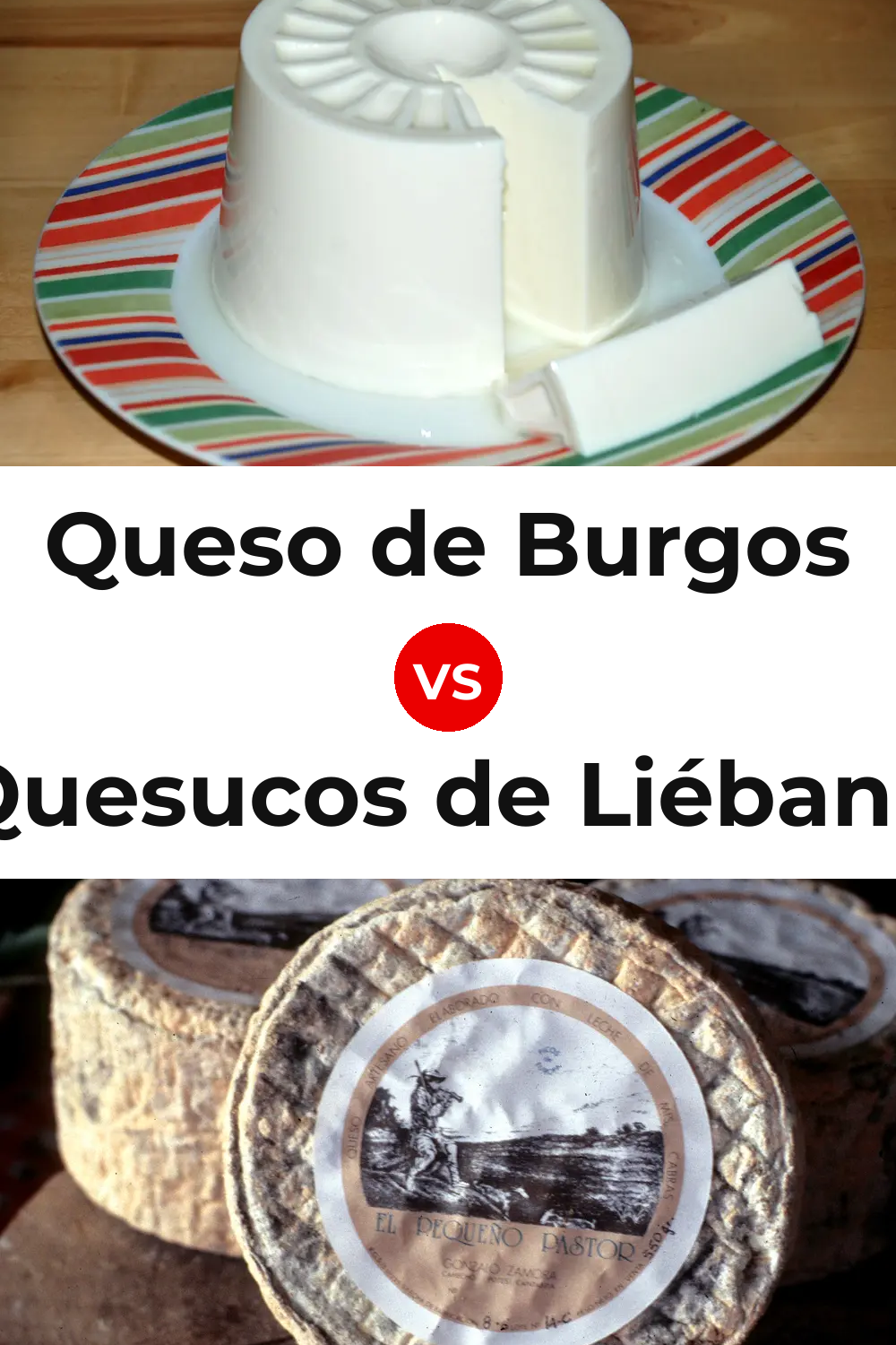 Queso de Burgos vs Quesucos de Liébana Cheese Pinterest comparison