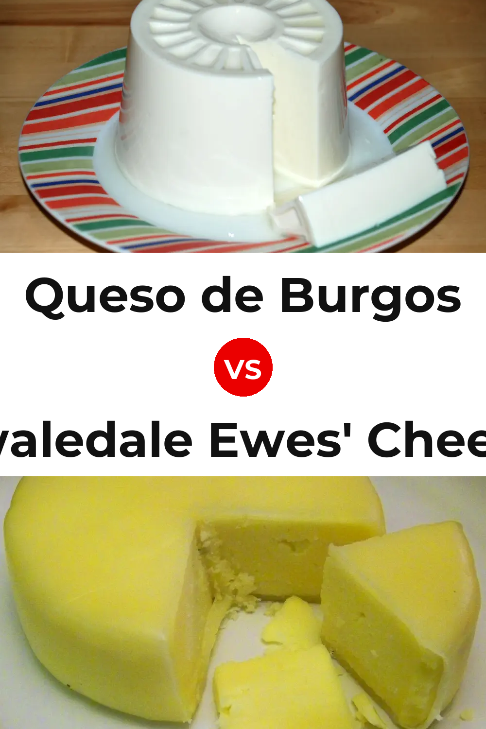 Queso de Burgos vs Swaledale Ewes' Cheese Pinterest comparison