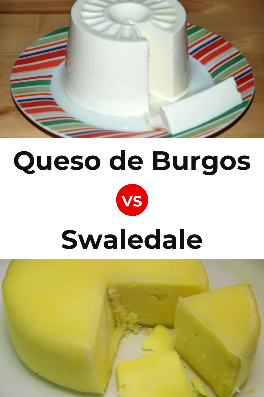 Queso de Burgos vs Swaledale Cheese Pinterest comparison