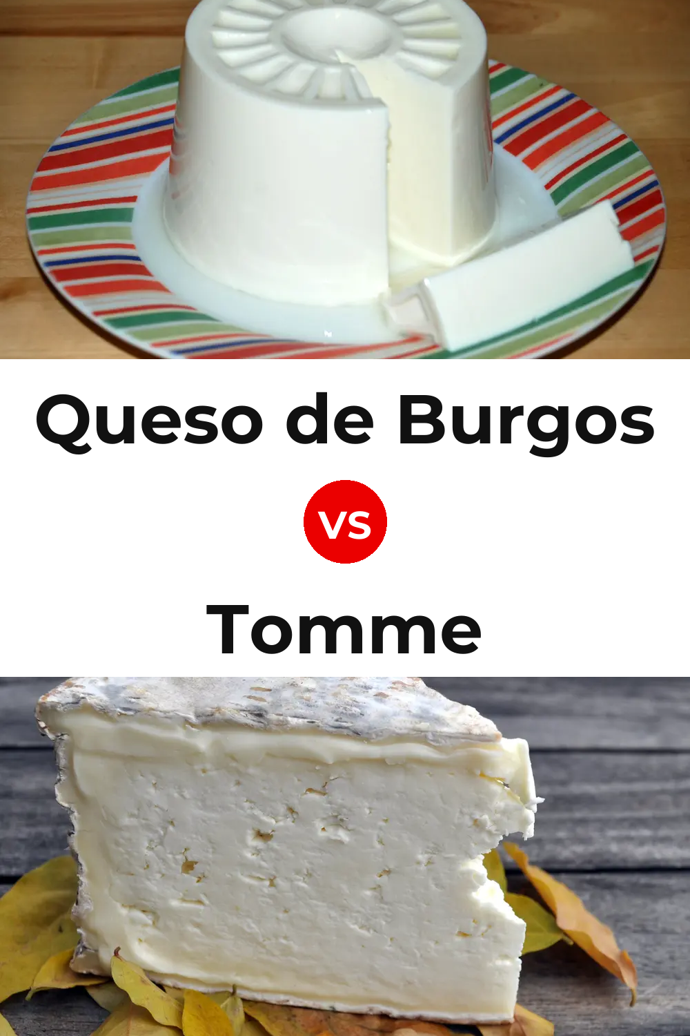 Queso de Burgos vs Tomme Cheese Pinterest comparison