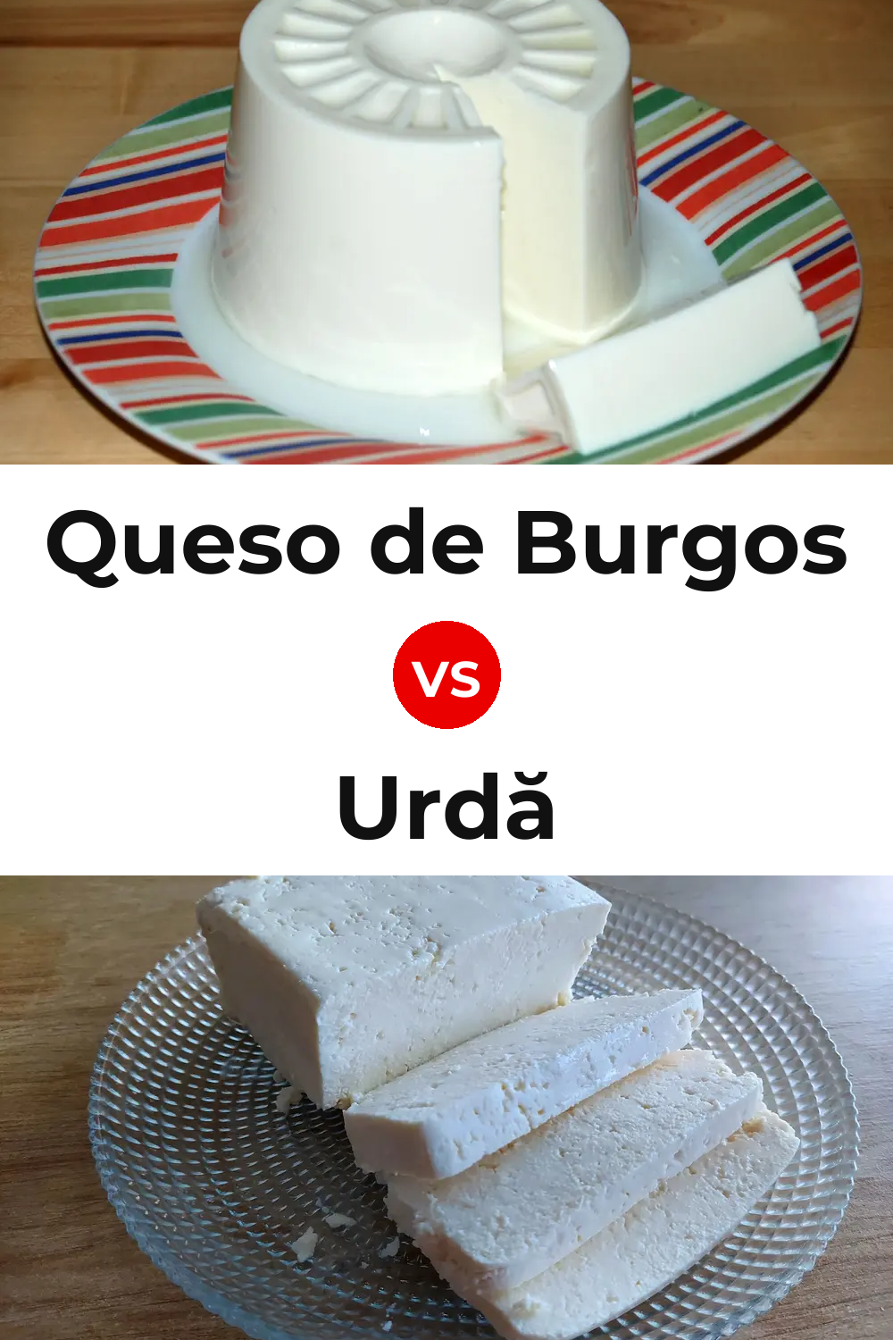 Queso de Burgos vs Urdă Cheese Pinterest comparison
