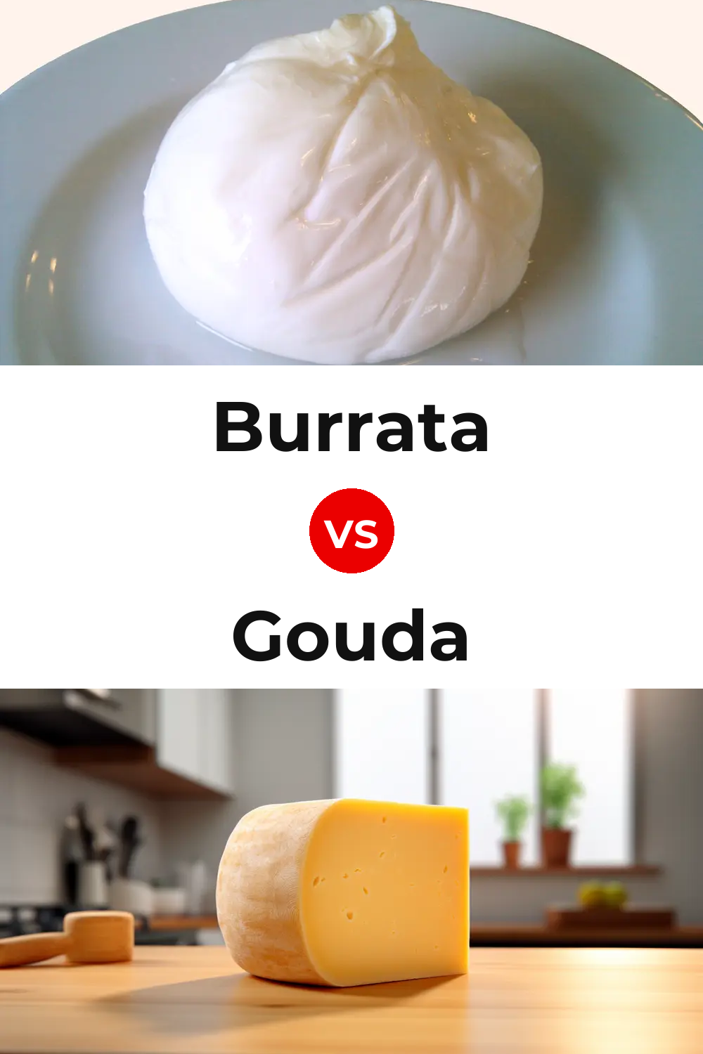 Burrata Cheese vs Gouda Cheese Pinterest comparison