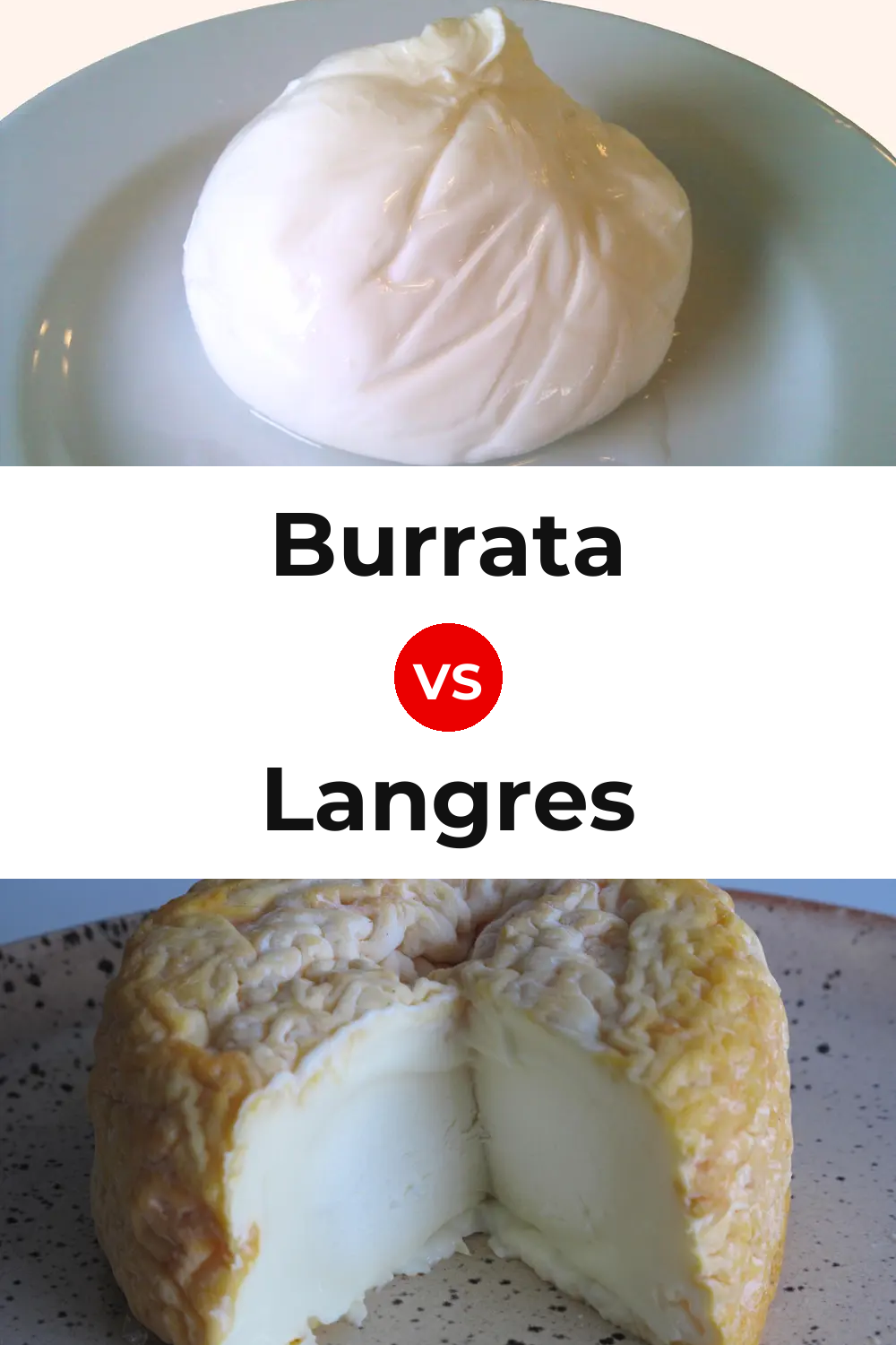 Burrata Cheese vs Langres Cheese Pinterest comparison