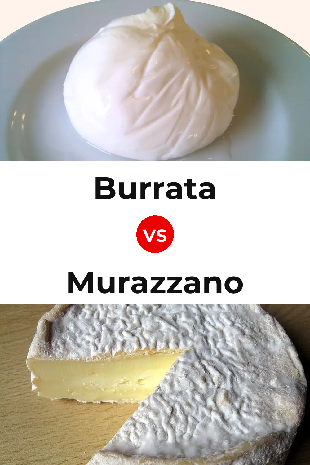 Burrata Cheese vs Murazzano Cheese Pinterest comparison