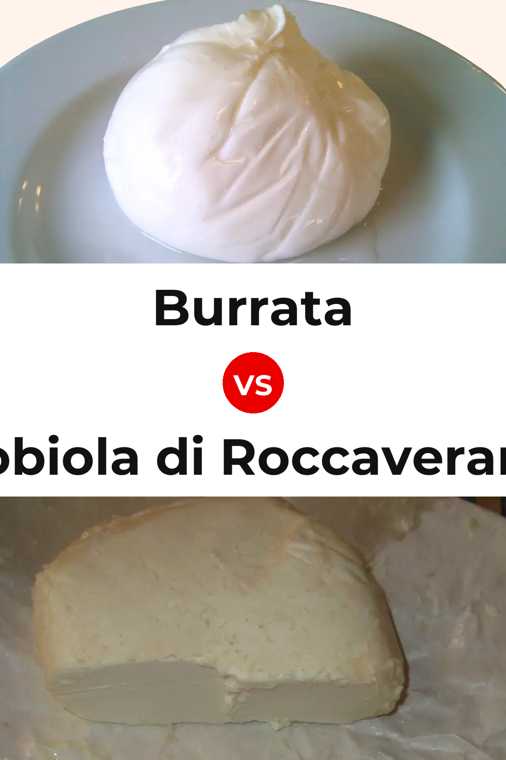 Burrata Cheese vs Robiola di Roccaverano Cheese Pinterest comparison