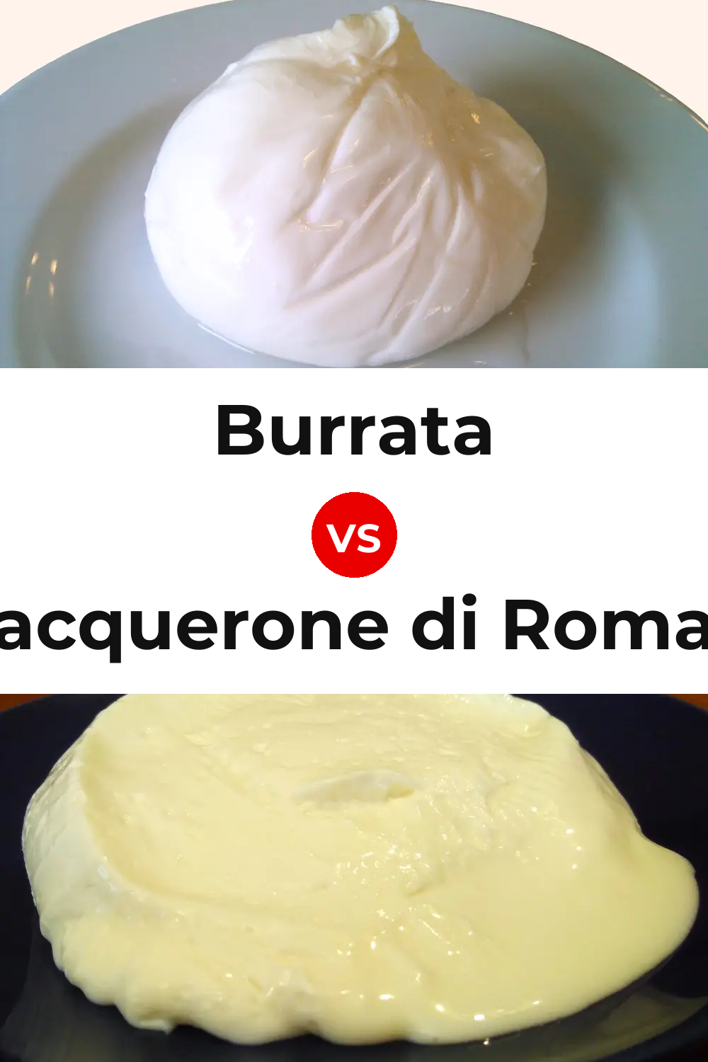 Burrata Cheese vs Squacquerone di Romagna Cheese Pinterest comparison