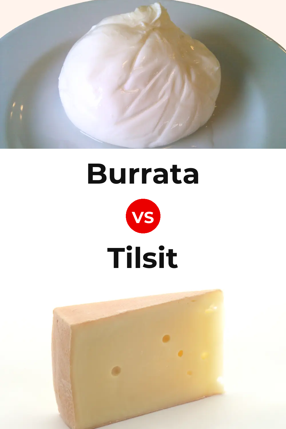 Burrata Cheese vs Tilsit Cheese Pinterest comparison