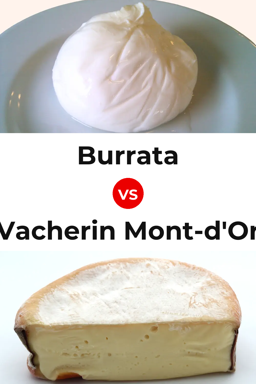 Burrata Cheese vs Vacherin Mont-d'Or Cheese Pinterest comparison