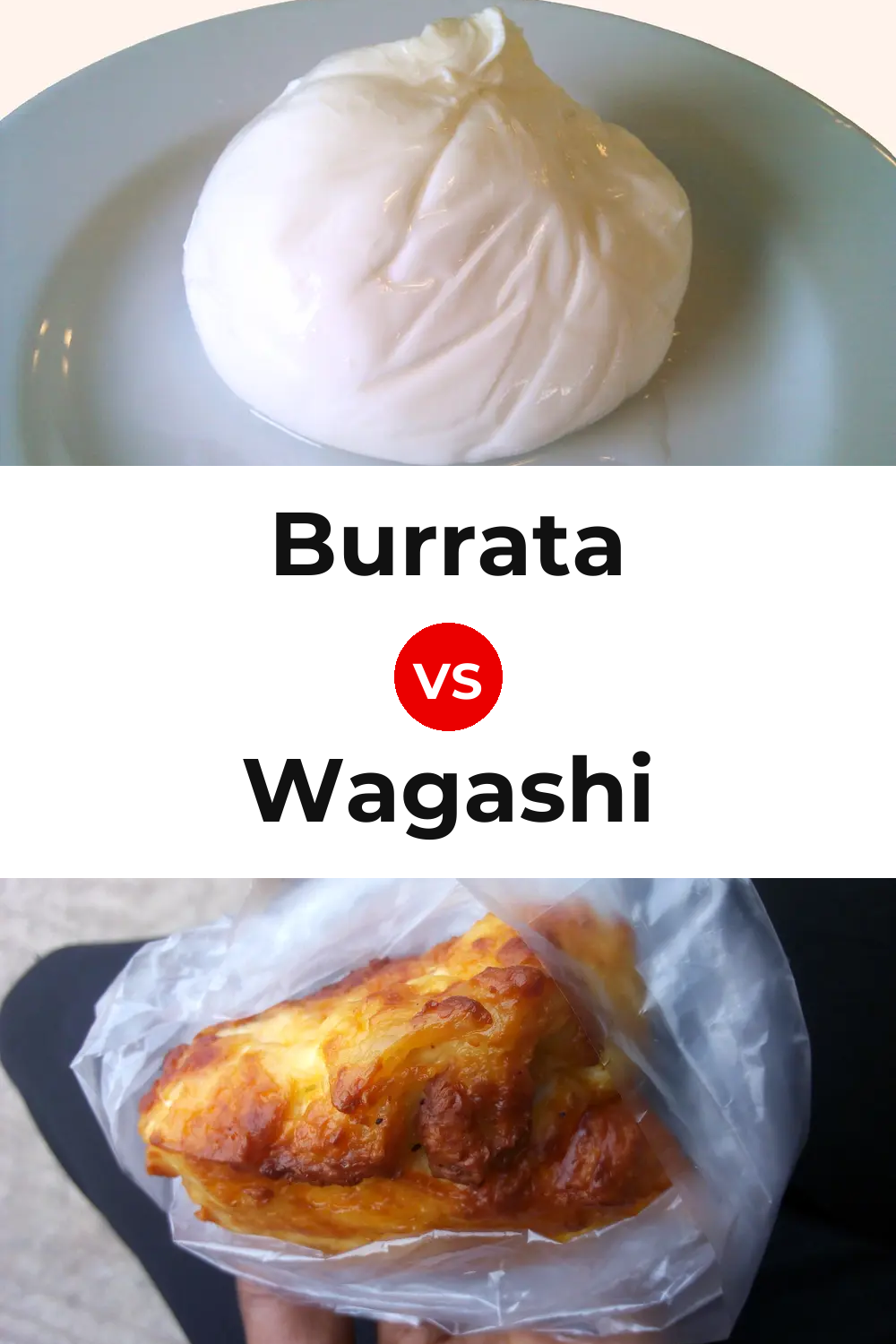 Burrata Cheese vs Wagashi Cheese Pinterest comparison