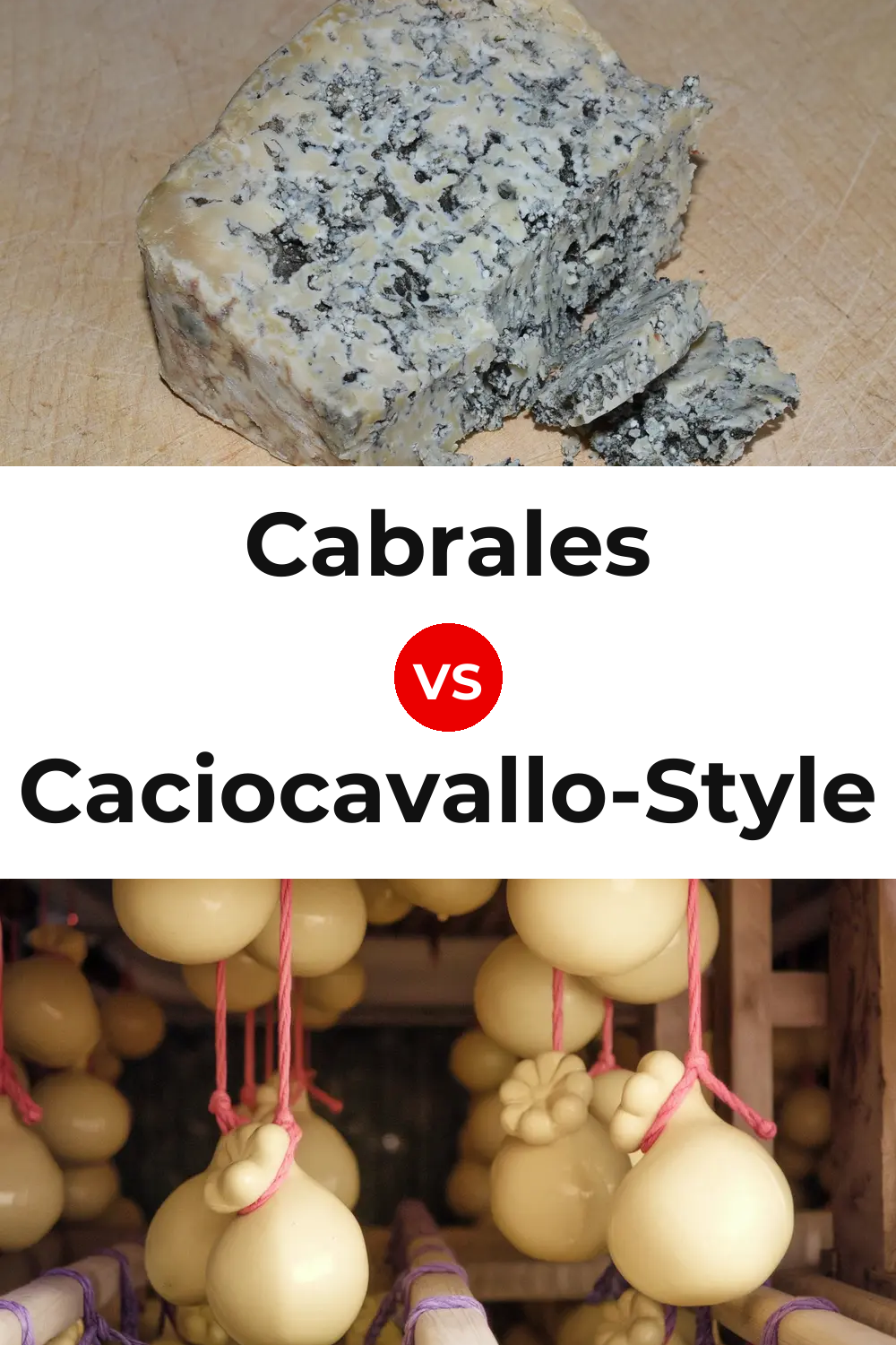 Cabrales Cheese vs Caciocavallo-Style Cheese Pinterest comparison