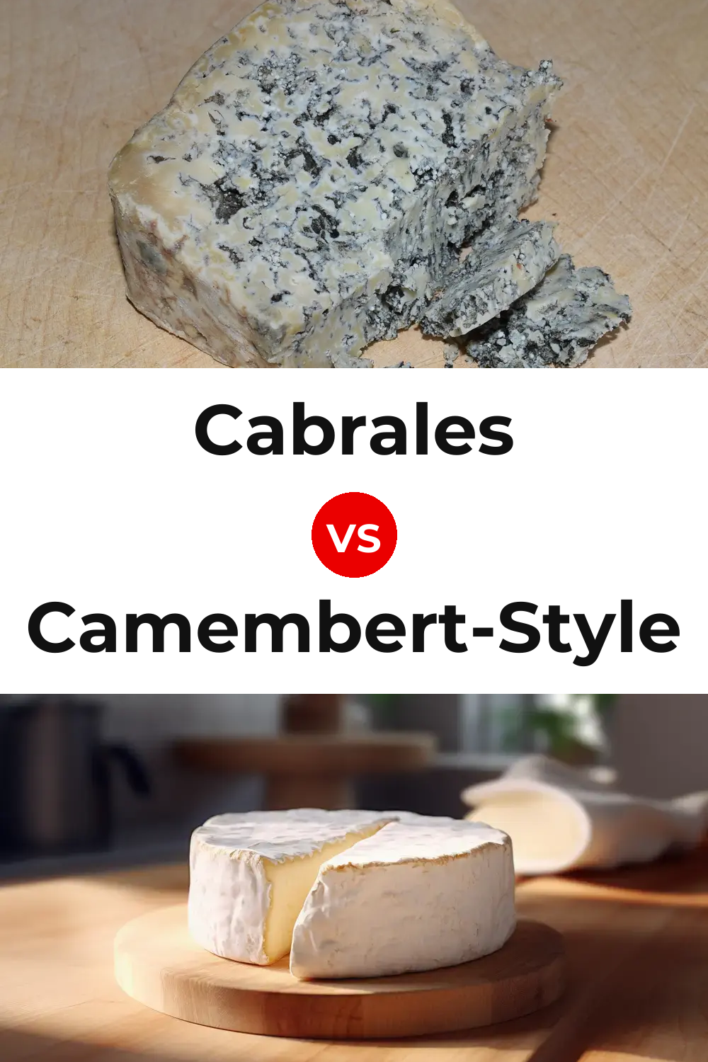 Cabrales Cheese vs Camembert-Style Cheese Pinterest comparison