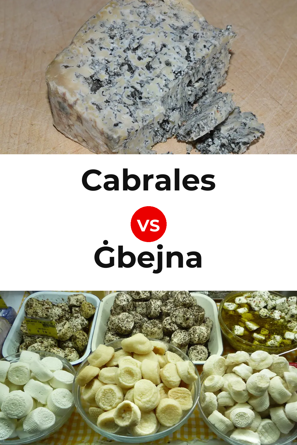 Cabrales Cheese vs Ġbejna Cheese Pinterest comparison