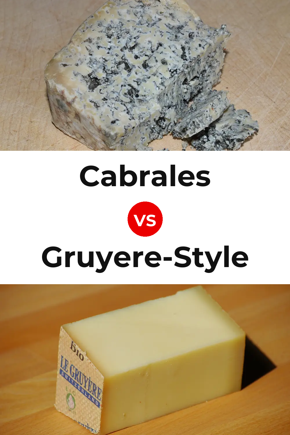 Cabrales Cheese vs Gruyere-Style Cheese Pinterest comparison