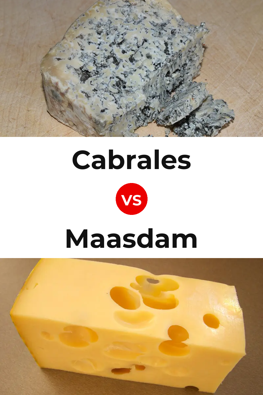 Cabrales Cheese vs Maasdam Cheese Pinterest comparison