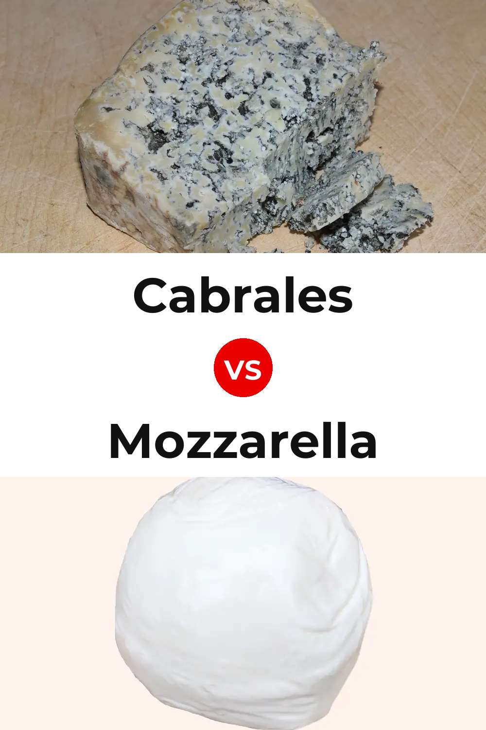 Cabrales Cheese vs Mozzarella Cheese Pinterest comparison