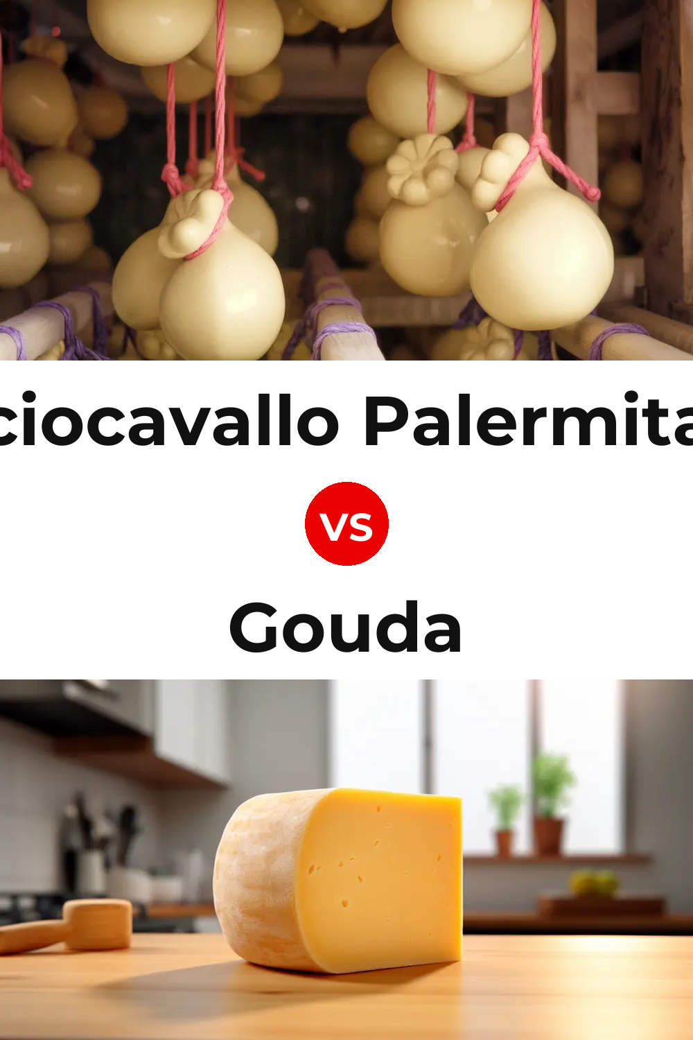 Caciocavallo Palermitano Cheese vs Gouda Cheese Pinterest comparison