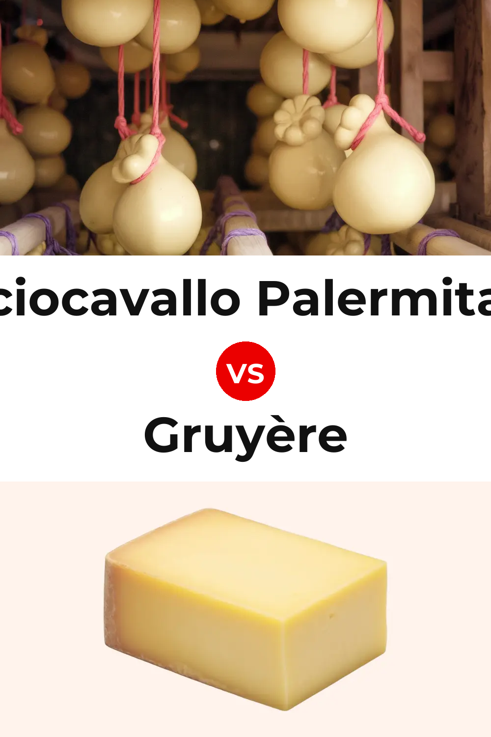 Caciocavallo Palermitano Cheese vs Gruyère Cheese Pinterest comparison