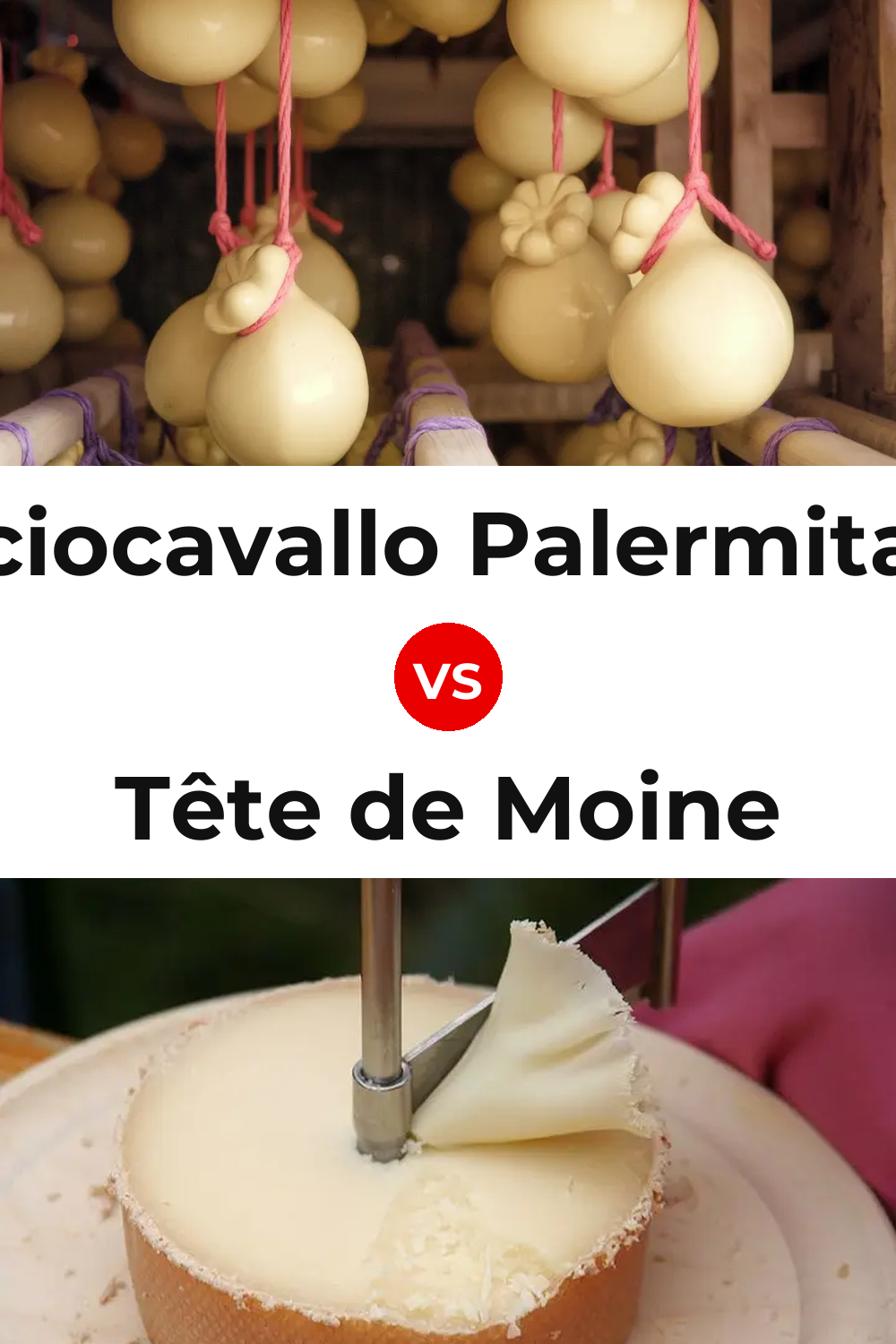 Caciocavallo Palermitano Cheese vs Tête de Moine Cheese Pinterest comparison