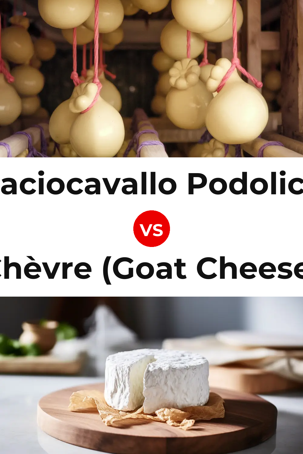Caciocavallo Podolico Cheese vs Chèvre (Goat Cheese) Pinterest comparison