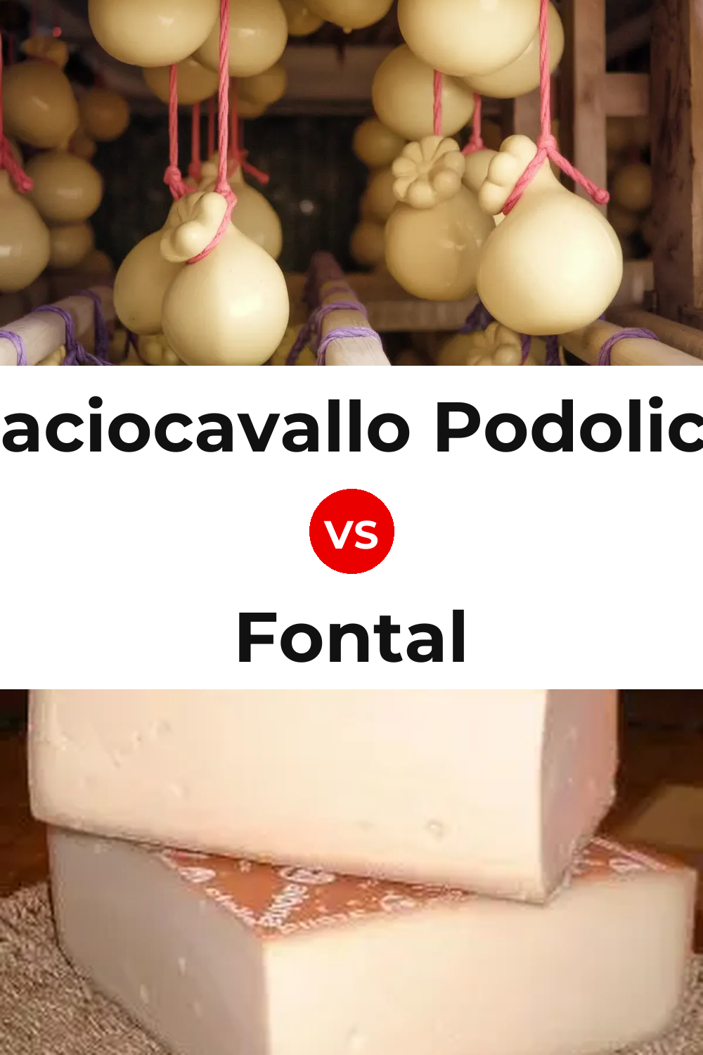 Caciocavallo Podolico Cheese vs Fontal Cheese Pinterest comparison