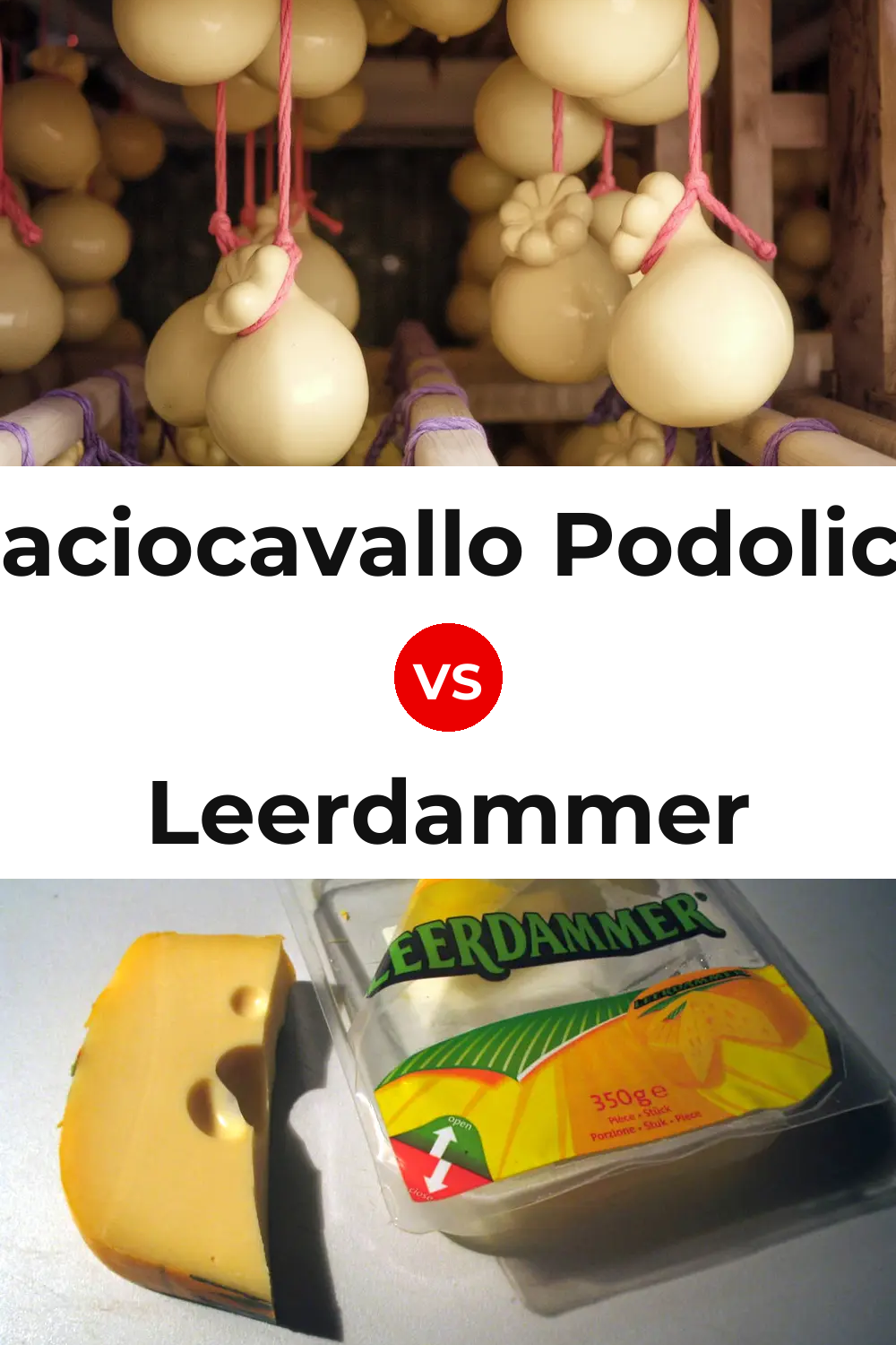 Caciocavallo Podolico Cheese vs Leerdammer Cheese Pinterest comparison