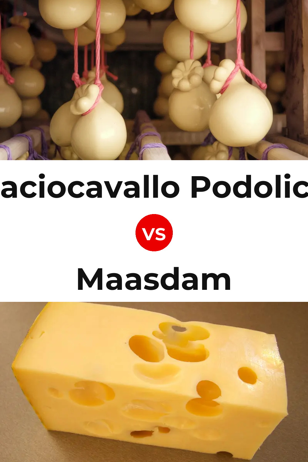 Caciocavallo Podolico Cheese vs Maasdam Cheese Pinterest comparison