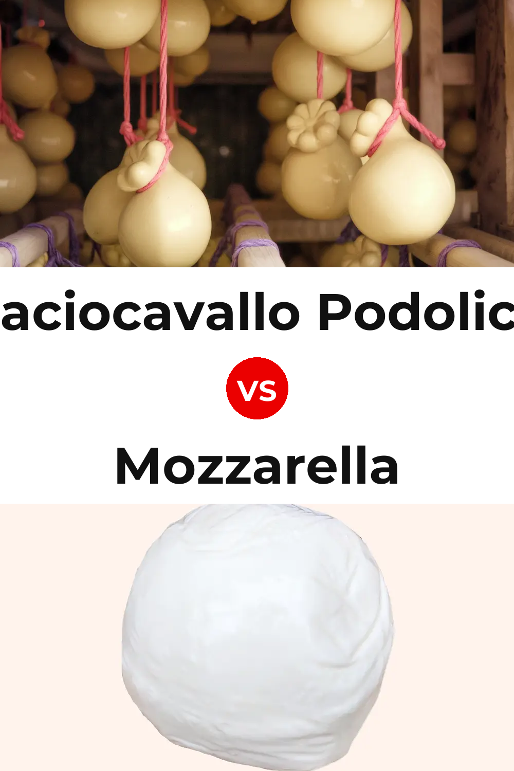 Caciocavallo Podolico Cheese vs Mozzarella Cheese Pinterest comparison