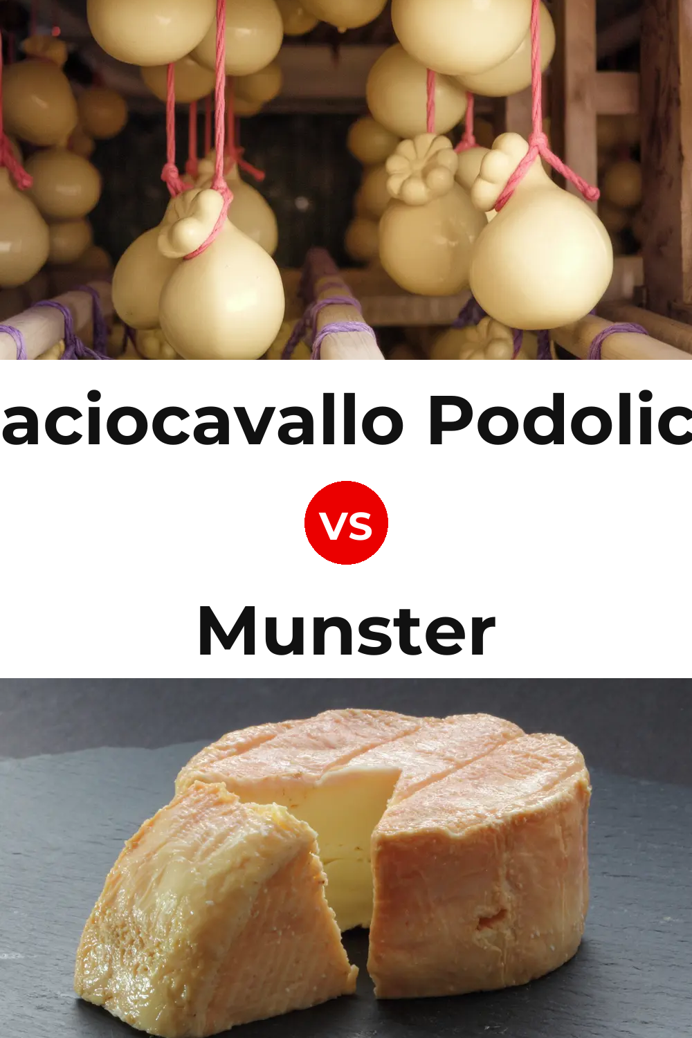 Caciocavallo Podolico Cheese vs Munster Cheese Pinterest comparison