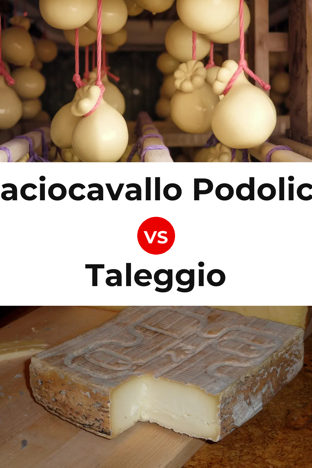 Caciocavallo Podolico Cheese vs Taleggio Cheese Pinterest comparison