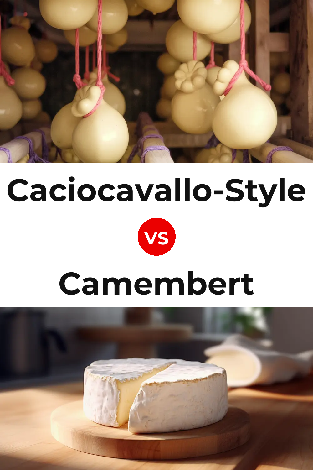 Caciocavallo-Style Cheese vs Camembert Cheese Pinterest comparison