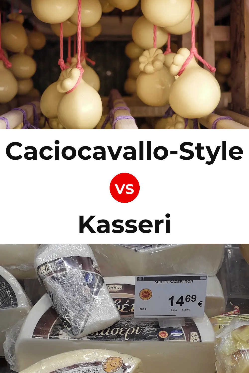 Caciocavallo-Style Cheese vs Kasseri Cheese Pinterest comparison