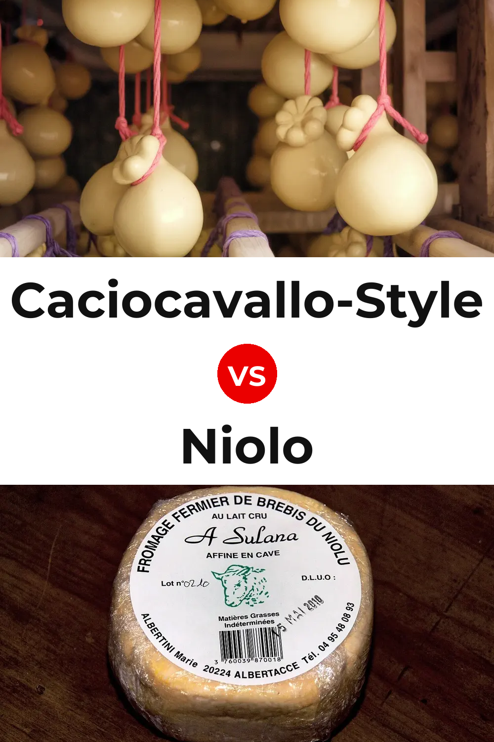 Caciocavallo-Style Cheese vs Niolo Cheese Pinterest comparison