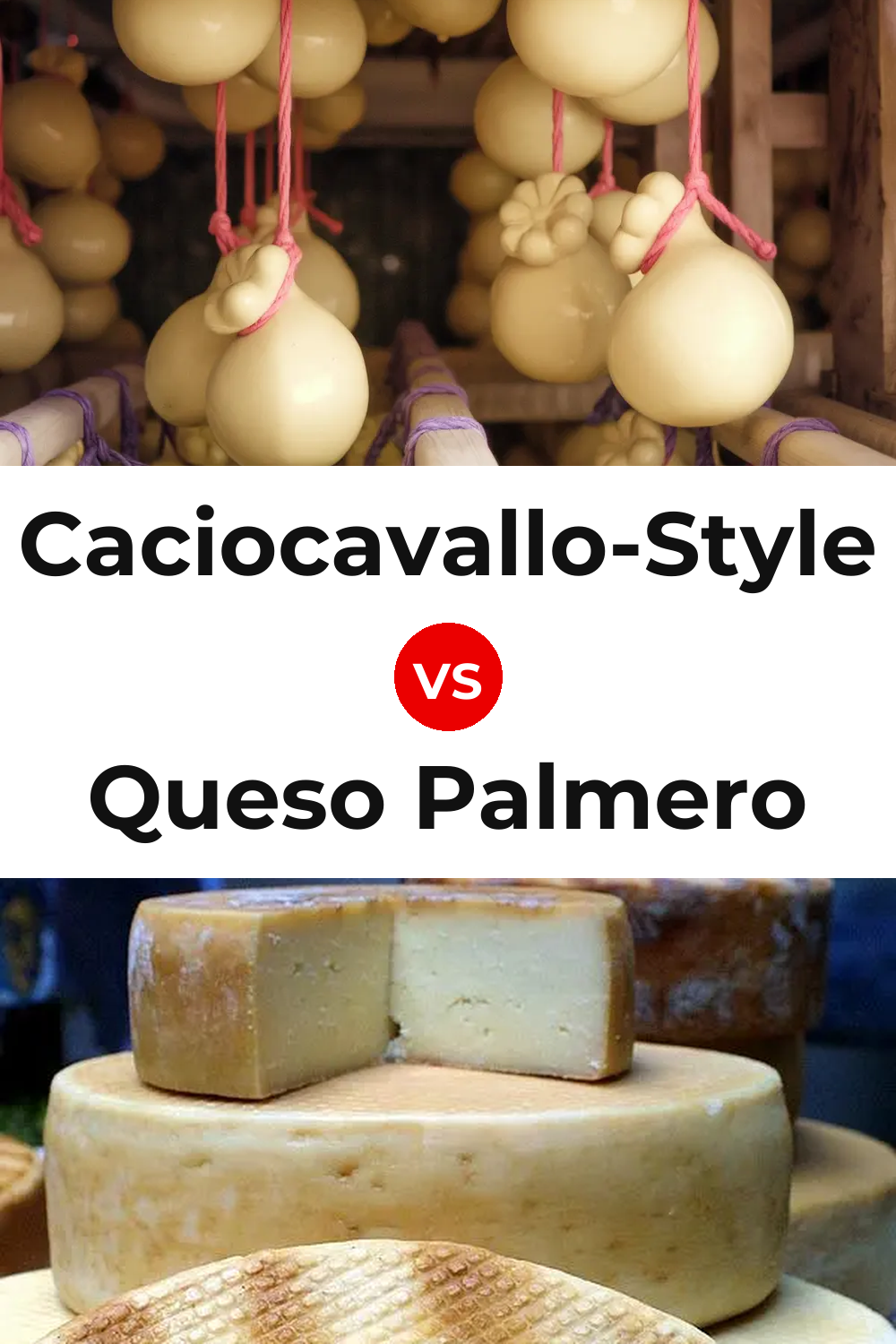 Caciocavallo-Style Cheese vs Queso Palmero Pinterest comparison
