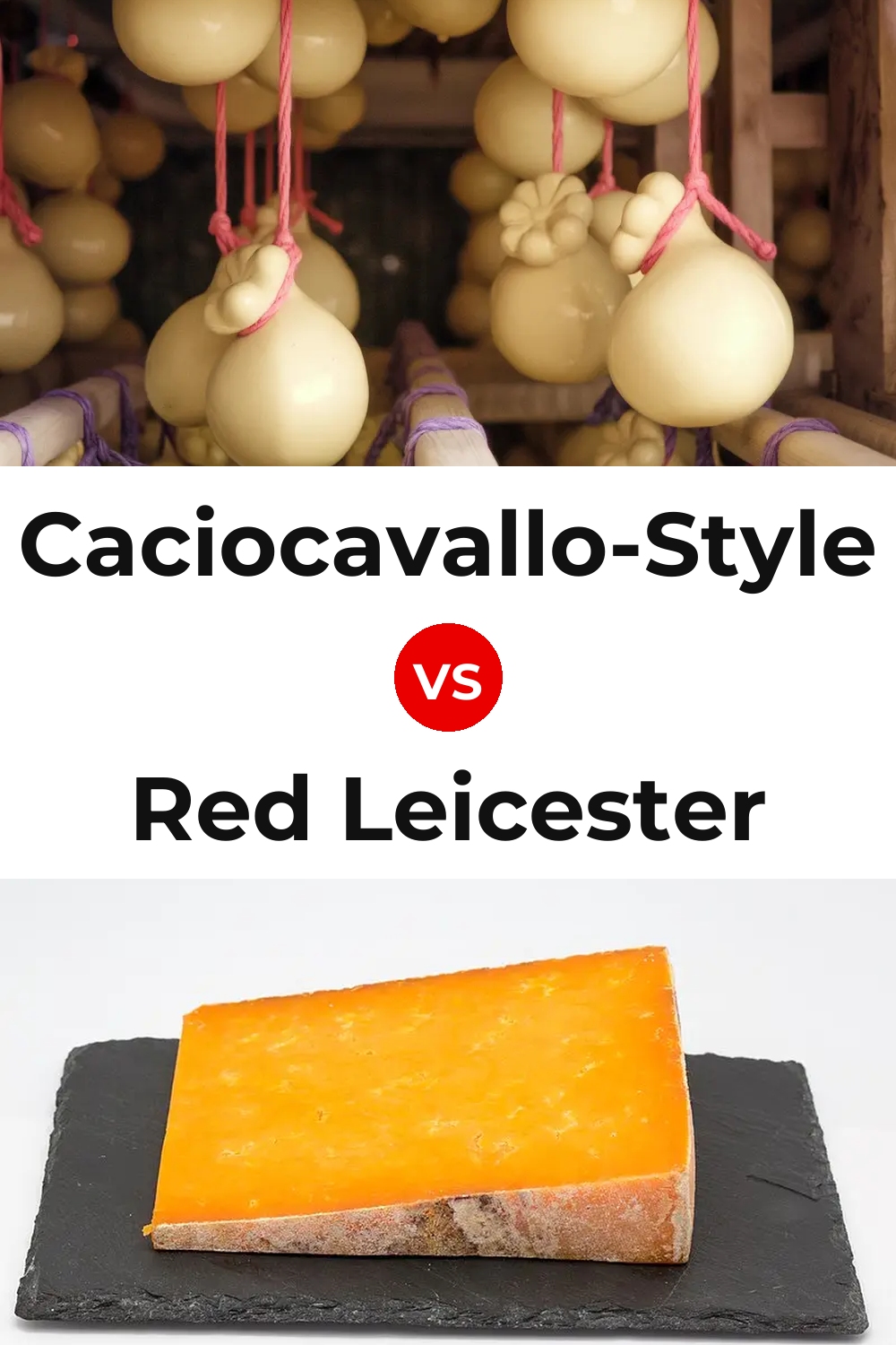 Caciocavallo-Style Cheese vs Red Leicester Cheese Pinterest comparison