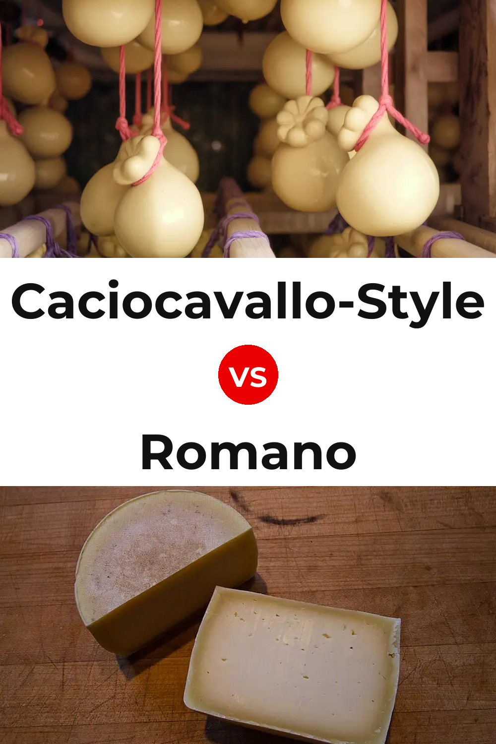 Caciocavallo-Style Cheese vs Romano Cheese Pinterest comparison