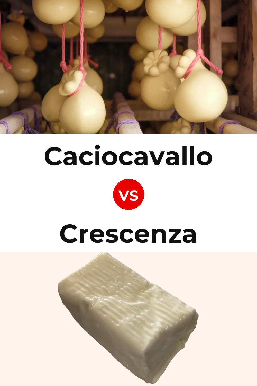 Caciocavallo Cheese vs Crescenza Cheese Pinterest comparison