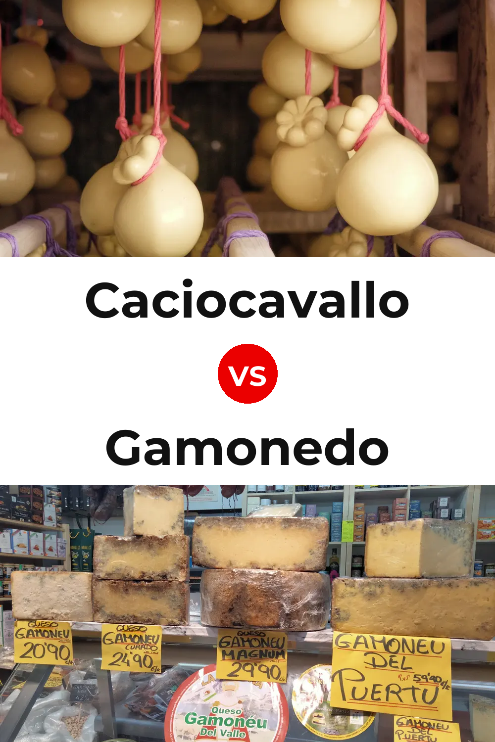Caciocavallo Cheese vs Gamonedo Cheese Pinterest comparison