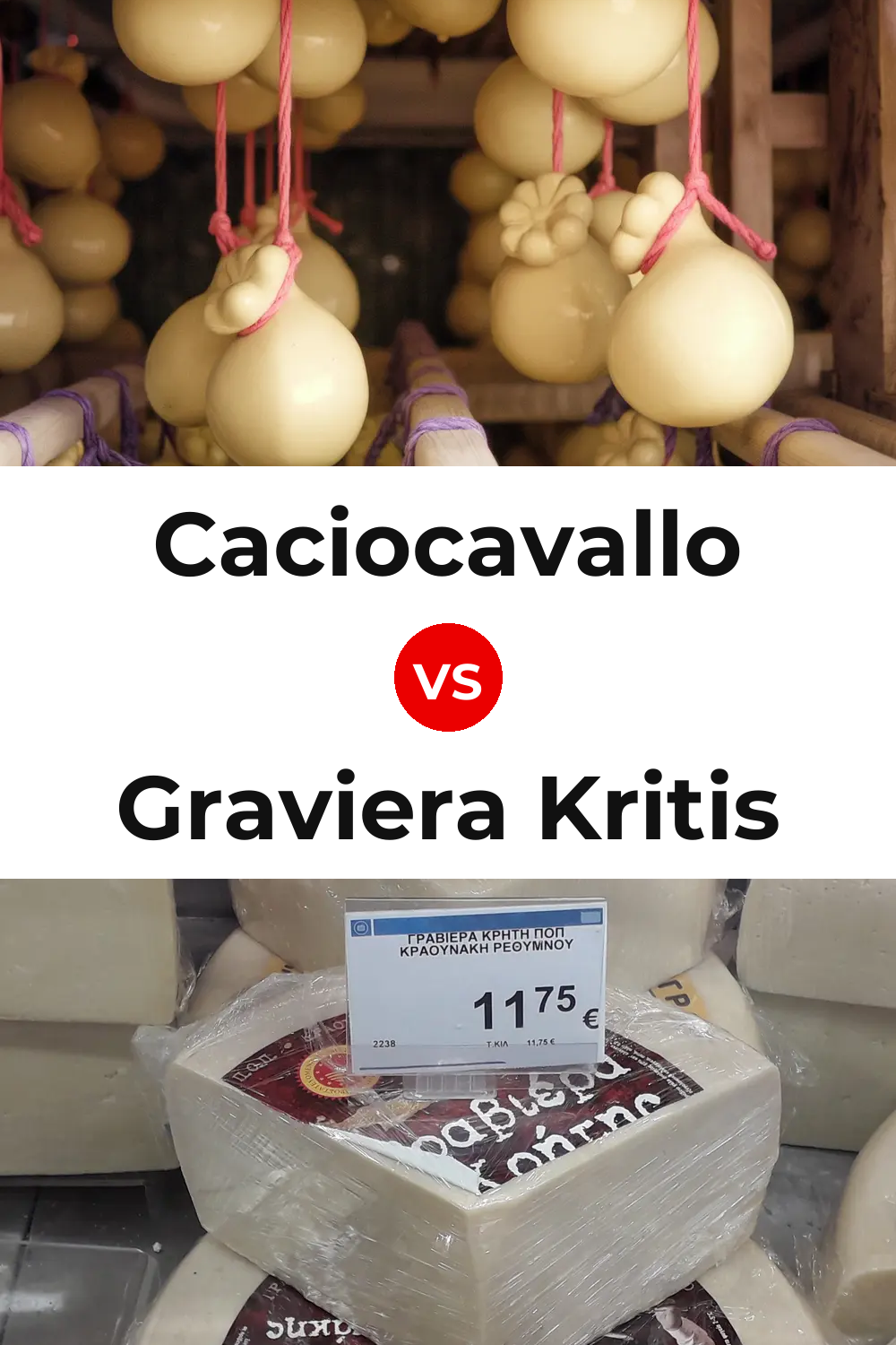 Caciocavallo Cheese vs Graviera Kritis Cheese Pinterest comparison