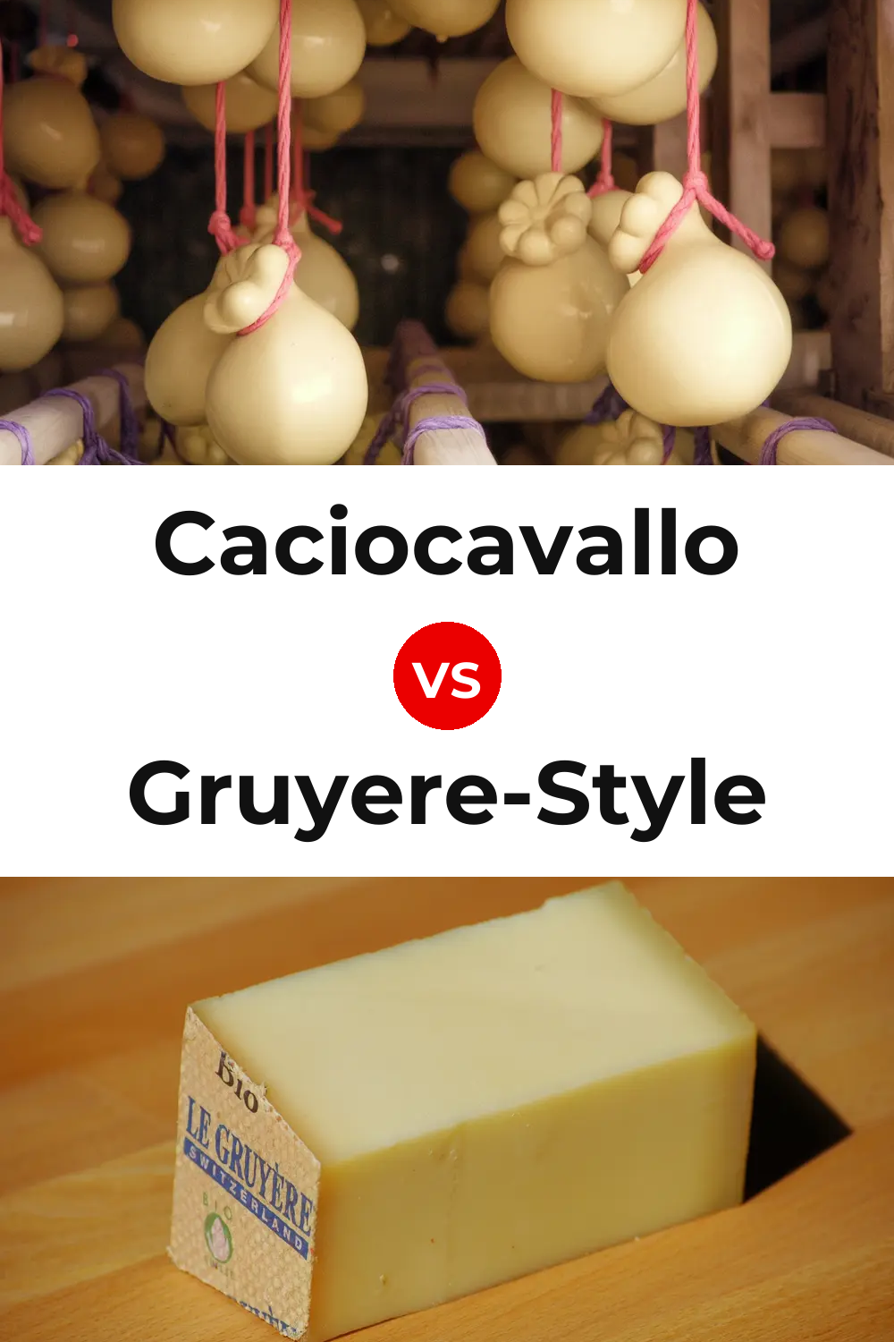 Caciocavallo Cheese vs Gruyere-Style Cheese Pinterest comparison