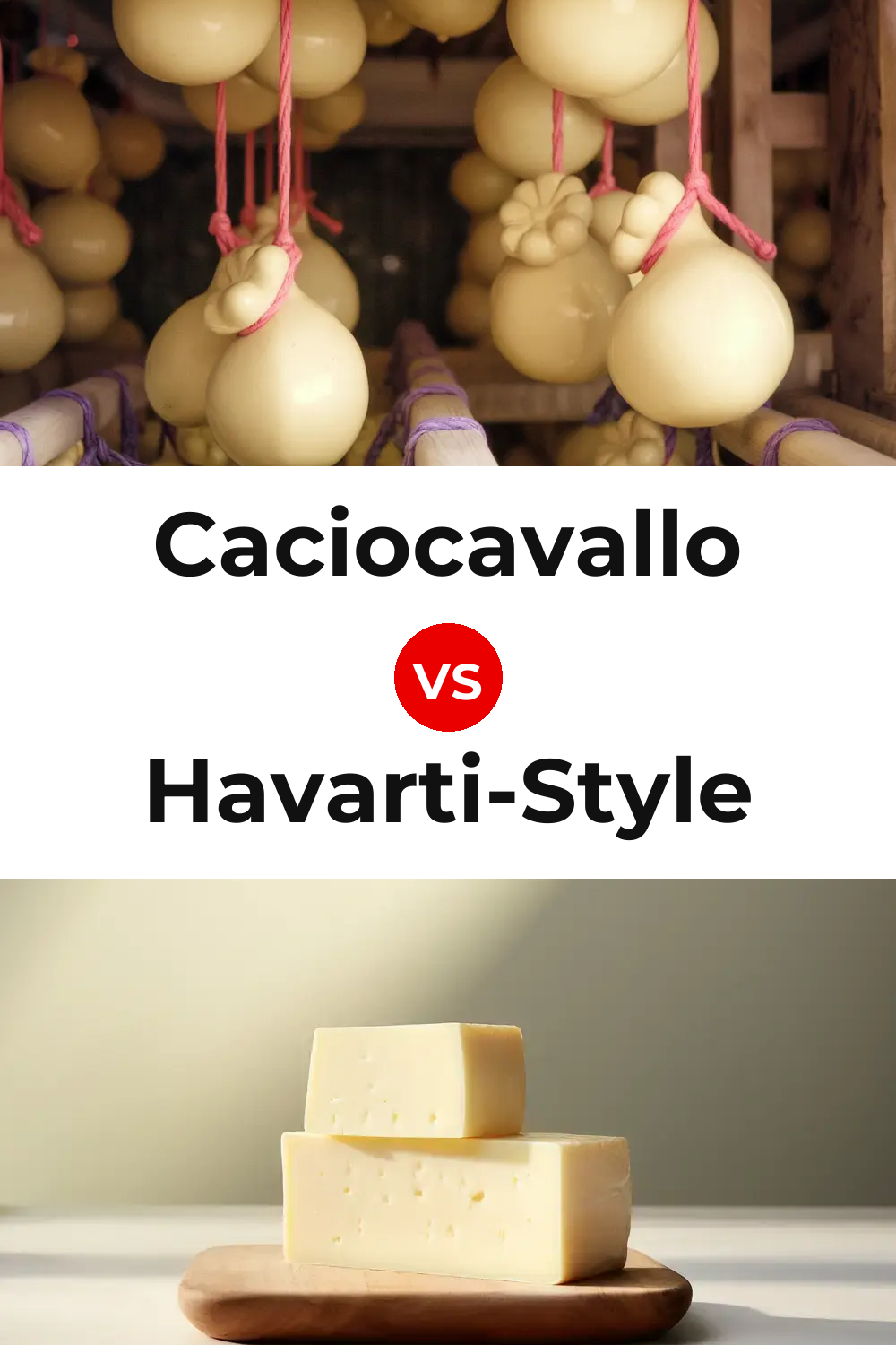 Caciocavallo Cheese vs Havarti-Style Cheese Pinterest comparison